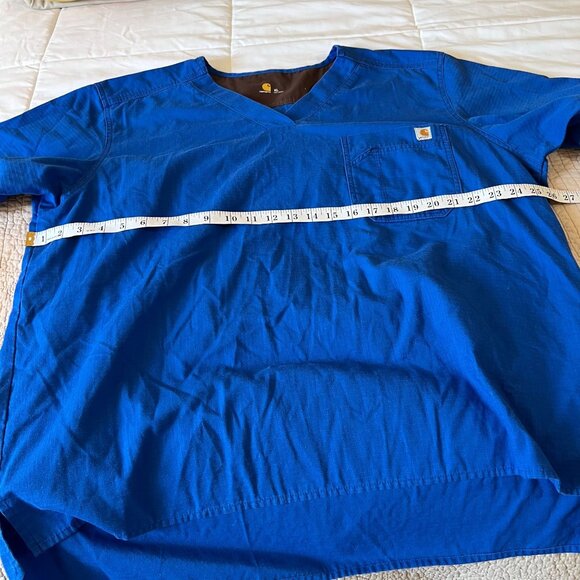 Carhartt Men's Scrub Top C15108 Royal Blue Size XL - Picture 4 of 11